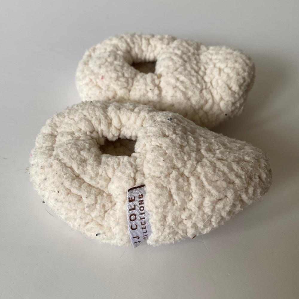 Jj Cole Collections neutral Sherpa cream slippers